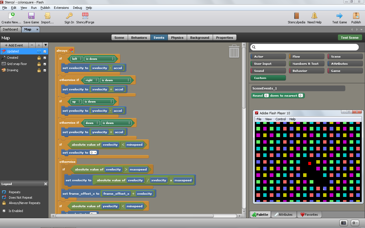 stencyl loop song between screens